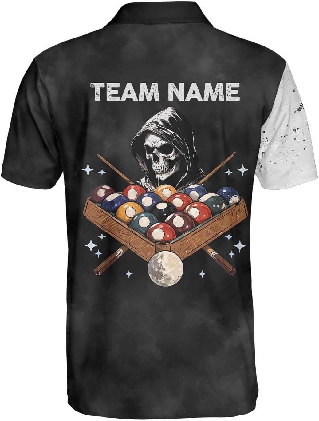 Customized Name Billiards Polo Shirts for Billiard Team, 8 Ball Pool 3D Shirt Gifts for Pool Players Men & Women