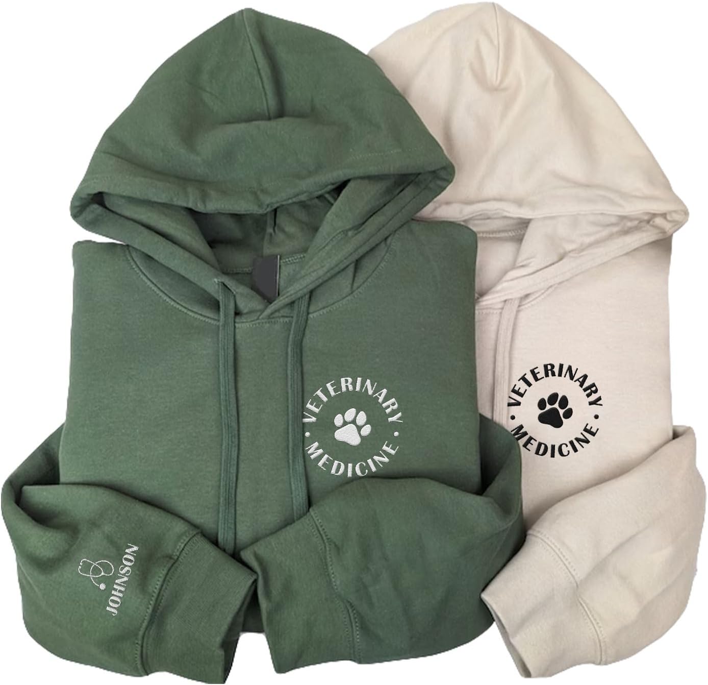 Leeprints Personalized Embroiderd Veterinary Medicine Sweatshirt - Vet Tech Sweater, Veterinarian Gift, Vet Med Staff Gifts