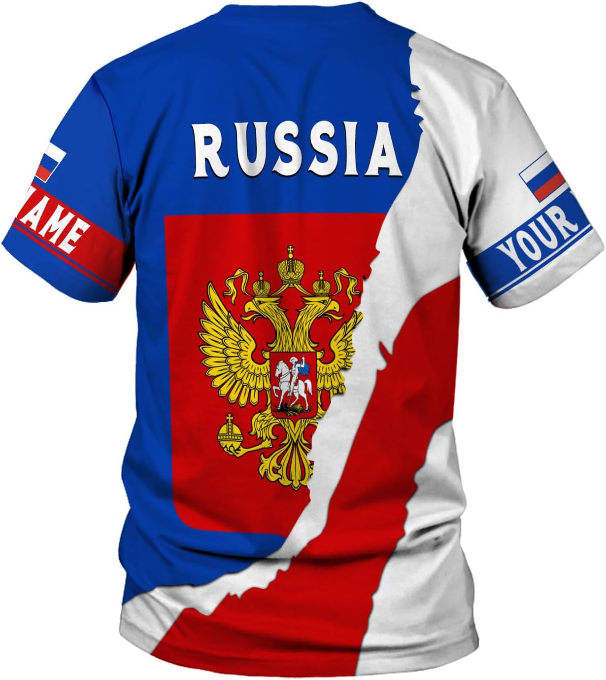 MoonArt Personalized Russia Shirts Russian Shirt Russian Coat of Arms Russia Flag Pride Shirts Russia Flag Coat of Arms