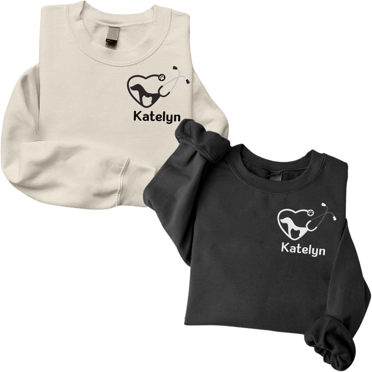 Personalized Veterinarian Embroidered Sweatshirt, Custom Vet Tech Shirt, Veterinary Technician Week Gifts, Veterinary Gifts