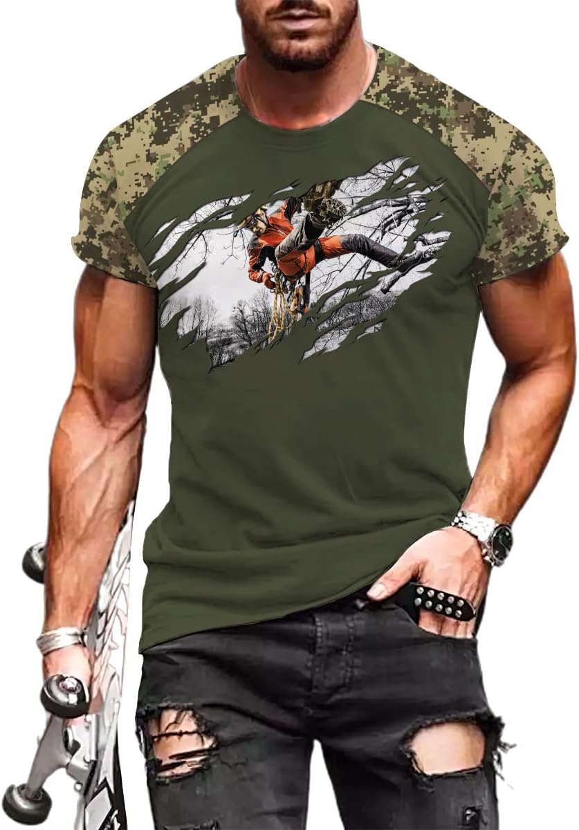 Personalized Arborist T-Shirt 3D, Woodworker Shirt, Mens Tree Climber Shirt