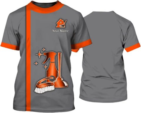 MAPrints Personalized Name Housekeeping Shirt 3D All Over Print, Cleaning Service Tshirt, Gifts for Housekeeper Men and Women