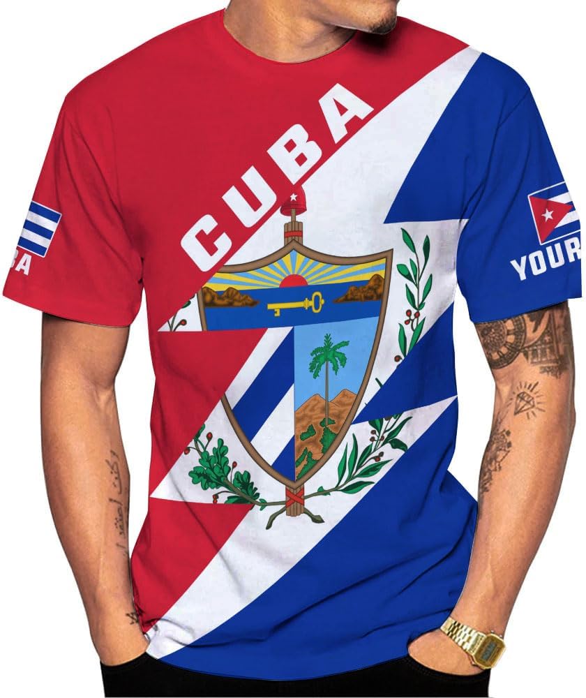 Ligthuy Personalized Name Cuba Shirt 3D, Cuban Tshirts for Men and Women, Cuba Flag Shirt, Sweatshirt, Hoodies, Zip Hoodies