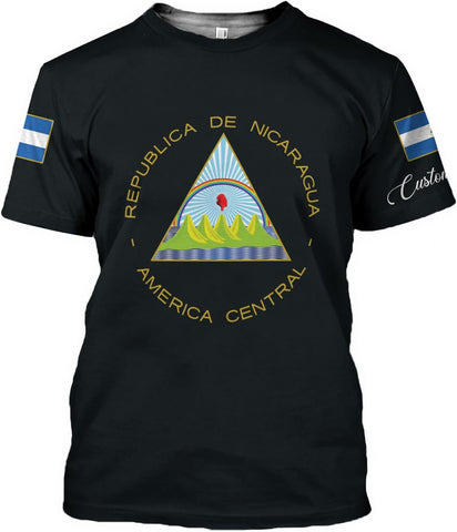 Vybonz Personalized Nicaragua Shirt 3D, Nicaragua Flag Shirts, Nicaraguan Camisas T-Shirt, Nicaragua Shirts for Men Women