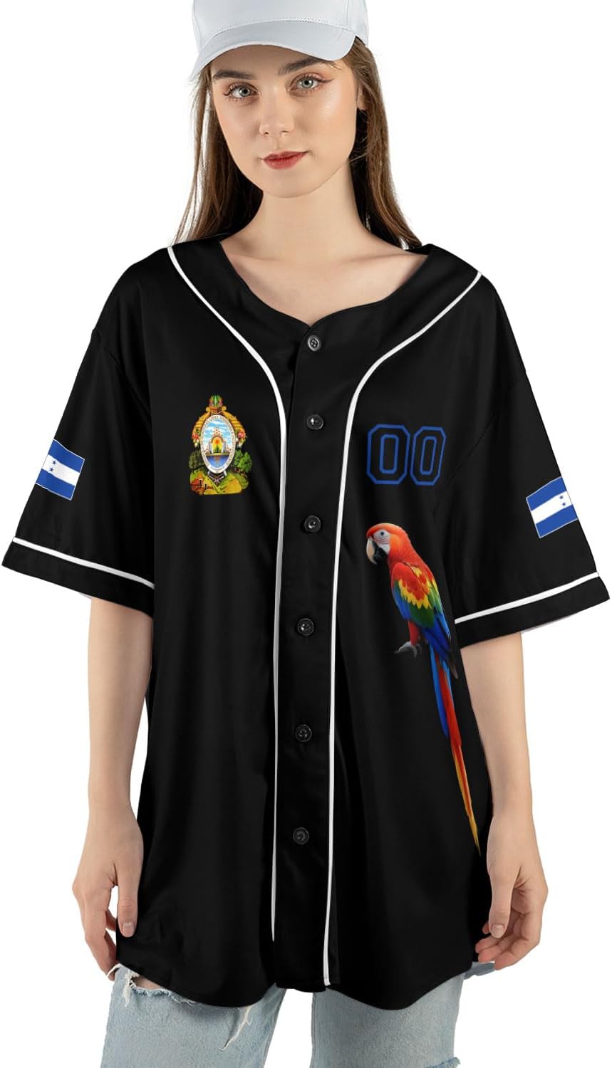 AOVL Personalized Honduras Baseball Jersey Shirt, Honduras Jersey for Men and Women, Jersey Honduras, Camisa Honduras Hombre
