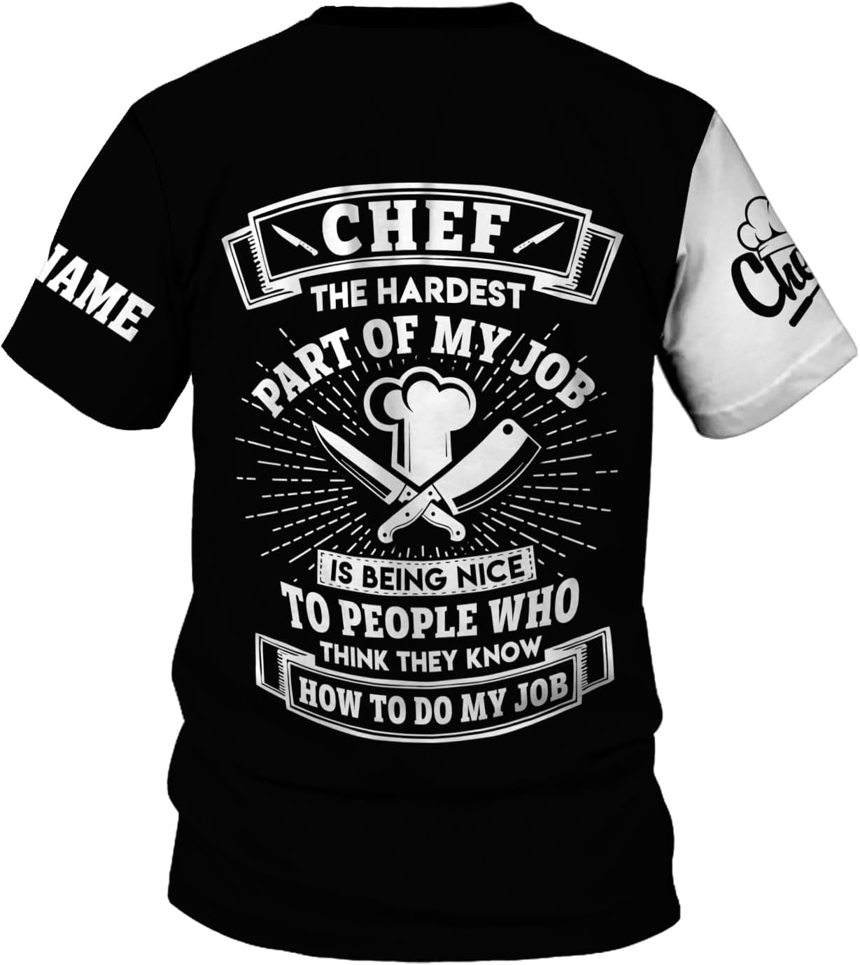 Custom Chef Shirt Chef Shirts for Men Gifts for Master Chef Lovers Custom Chef T Shirts for Men Funny 3D Chef Shirts for Men