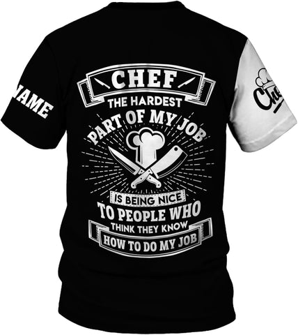 Custom Chef Shirt Chef Shirts for Men Gifts for Master Chef Lovers Custom Chef T Shirts for Men Funny 3D Chef Shirts for Men