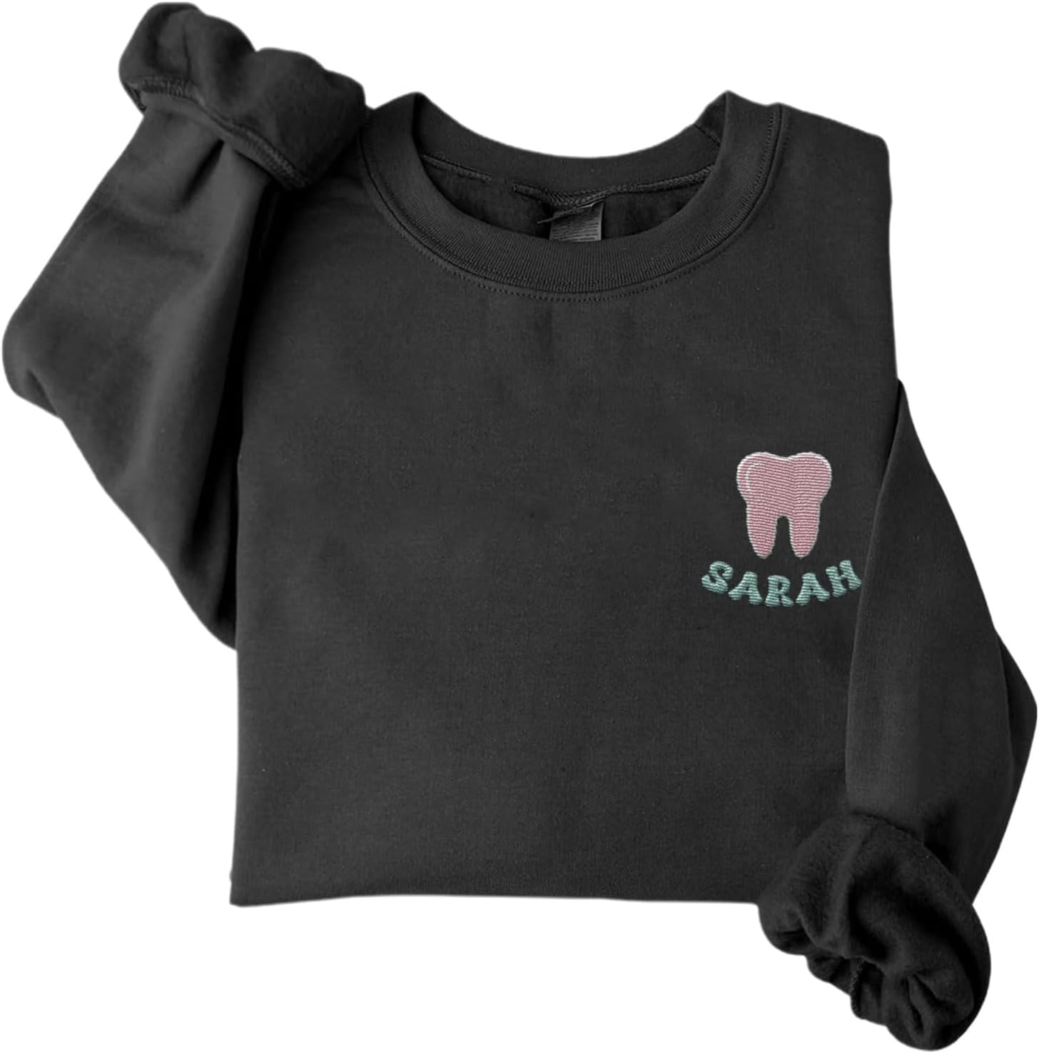Custom Dental Dentist Sweatshirt Assistant Embroidered Gift Hygienist Long Shirt Sleeve Crew Design Hoodie Pullover Top Women