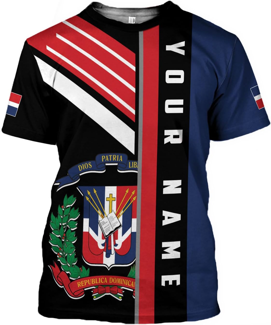 MoonArt Personalized Dominican Republic Shirts 3D, Republica Dominicana Tshirt, Gift Dominican Republic Flag Proud T Shirt