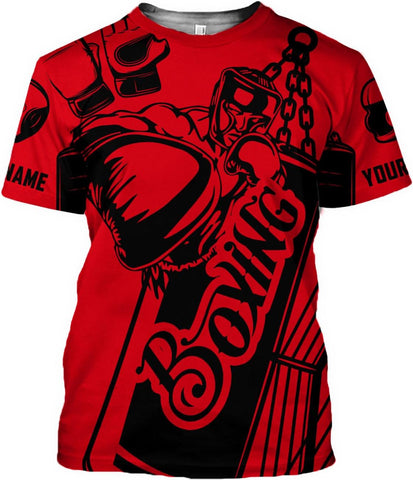 Personalized Boxing 3D Shirt, Boxing Shirts for Men Boxing T Shirts Women Boxing Tee Shirt Gifts for Boxing Lovers (HD389)
