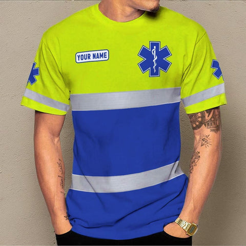 Podagree Personalized EMT Shirt, EMS Shirt, Customized EMS Shirts,EMT Paramedic Uniform Emergency Medical Technician Shirts
