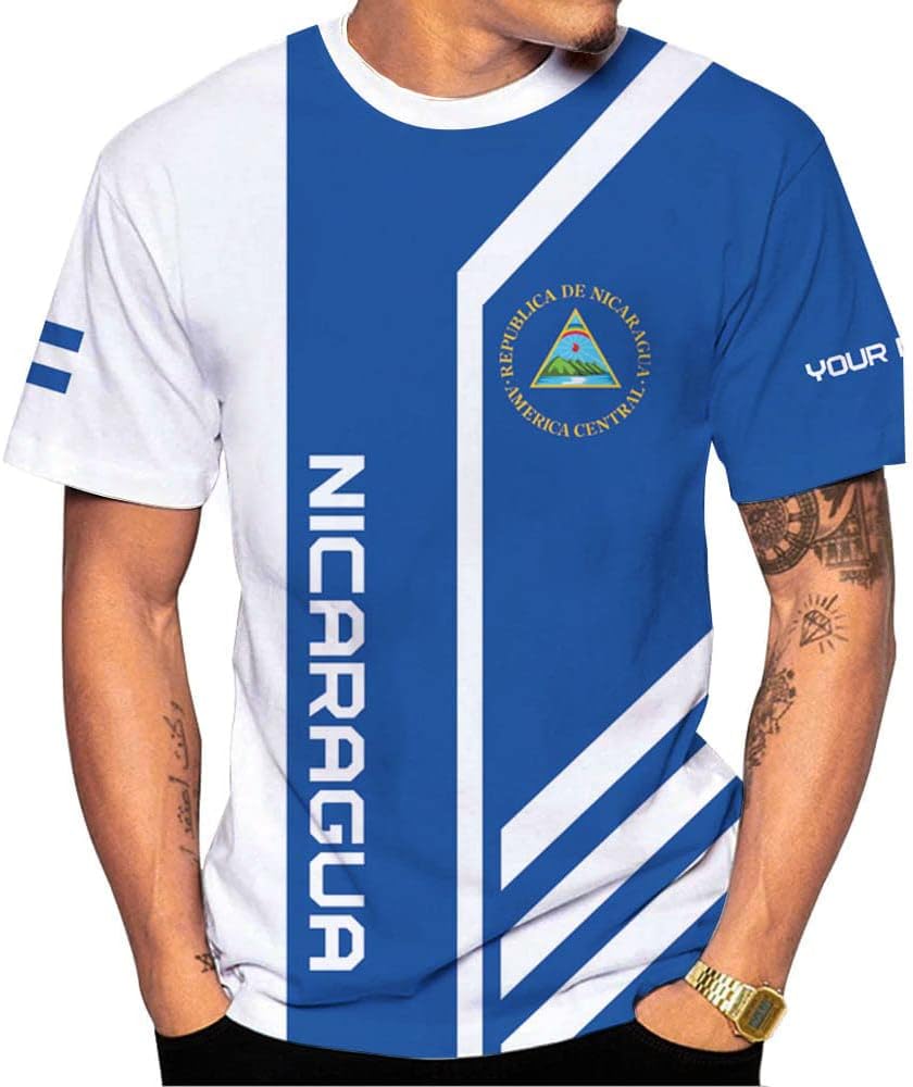 Personalized Nicaragua Shirt Custom Nicaragua Flag Lion Shirt for Men & Women Nicaraguan Camisas T-Shirt, Nicaragua Tshirt
