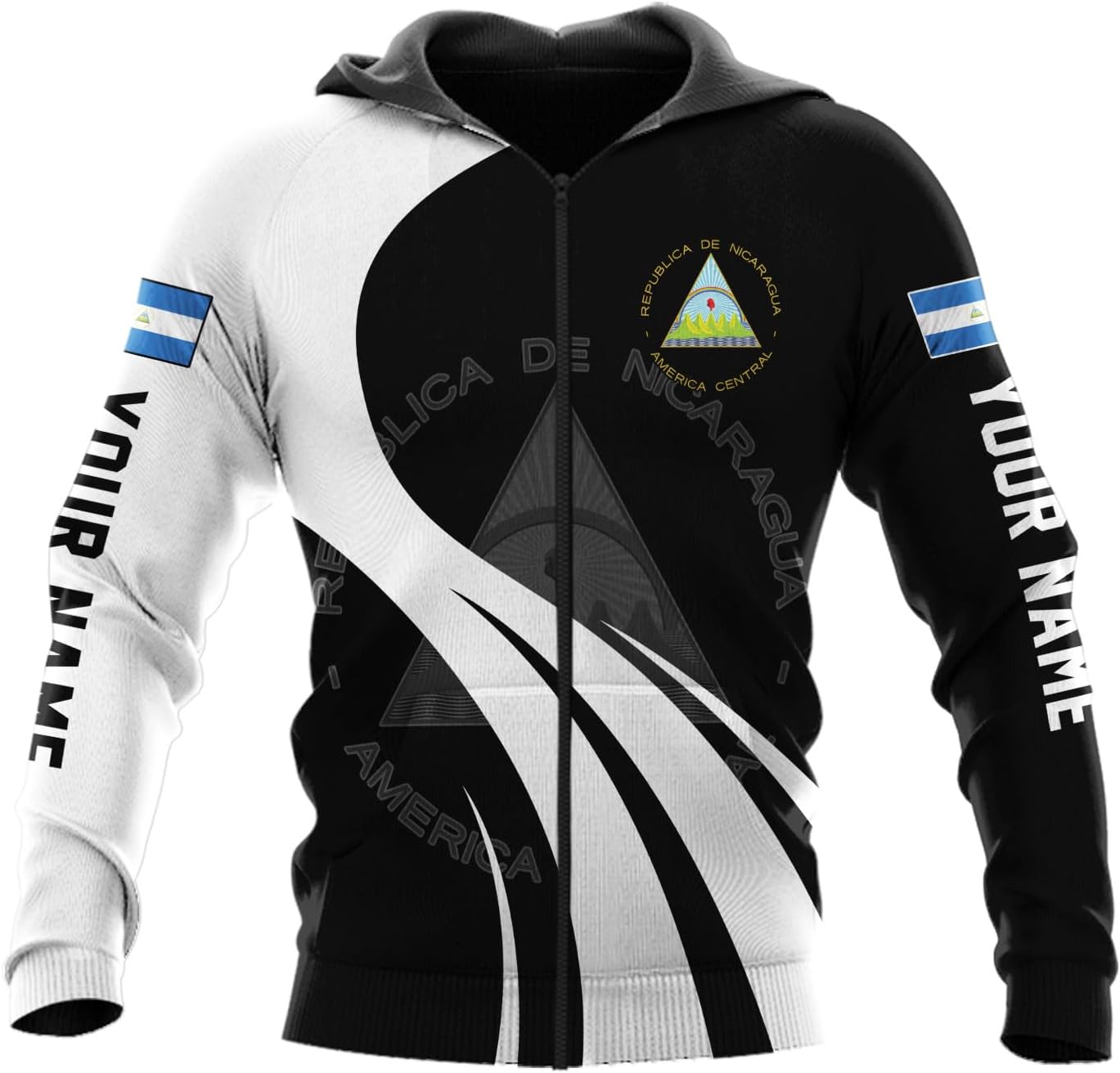 Vybonz Personalized Nicaragua Shirt 3D, Nicaragua Flag Shirts, Nicaraguan Camisas T-Shirt, Nicaragua Shirts for Men Women