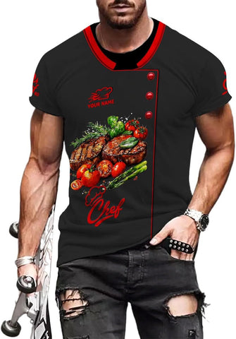 Custom Personalized 3D Chef Shirt Gifts for Lover