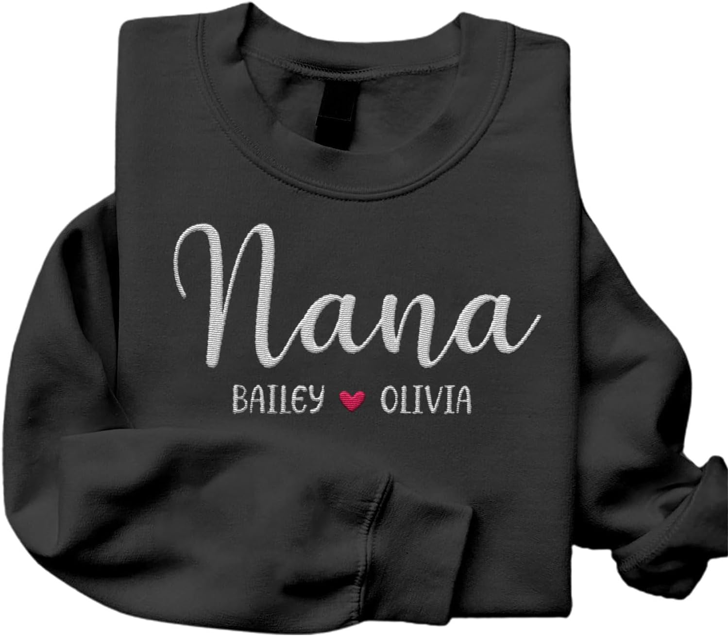 Riveprints Personalized Nana Sweatshirt for Women, Custom Nana with Grandkids Names Gifts Christmas, Valentine, Mothers Day