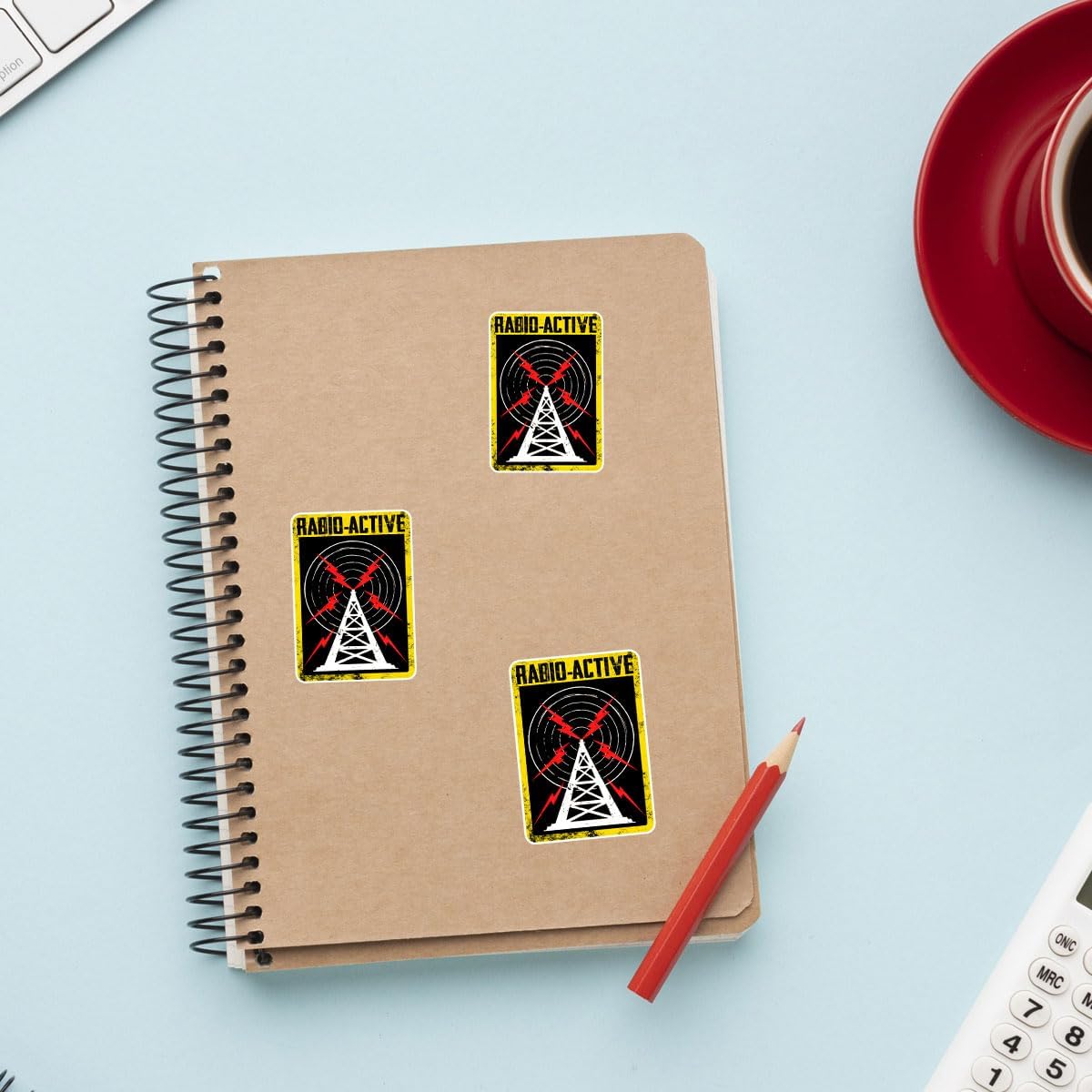 3Pcs Radio-Active Sticker Radio Active Stickers Ham Radio Amateur Operator Funny Ham Radio Sticker Amateur Radio Gift Transmitter Radio Station Decal for Laptop Bottle Phone Car Hard Hat 3"x3"