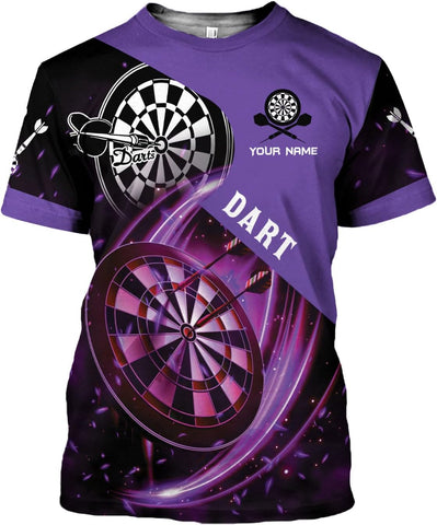 Pretyprints Personalized Dart Shirts Men Women 3D Polo Custom Name Team Jersey Funny Dartboard Shirt S-5XL Gifts