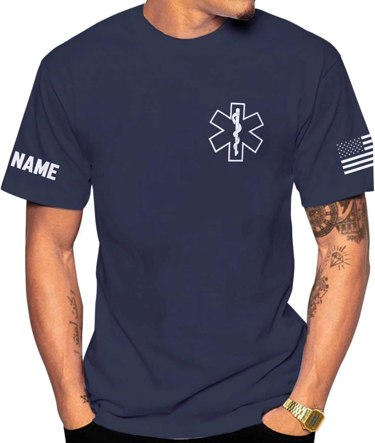 Podagree Personalized EMT Shirt, EMS Shirt, Customized EMS Shirts,EMT Paramedic Uniform Emergency Medical Technician Shirts