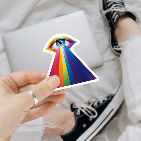 3PCS Eyes Rainbow LGBT 3" Sticker, Rainbow Gay Pride Sticker, Gay Stickers, LGBT, LGBTQ Pride Stickers for Laptop Water Bottle Car Phone Helmet Window Kindle Notebook