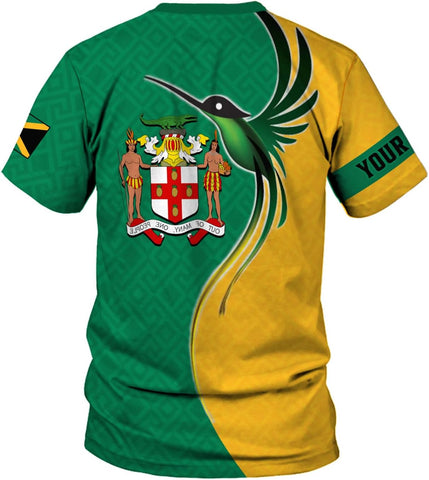 MoonArt Personalized Jamaica Shirt Custom Jamaica Flag Lion Hoodie for Men and Women, Jamaican Pride T-Shirt, Jamaicana