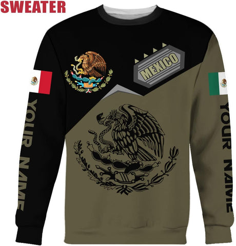 Mostprints Personalized Name Mexican Hoodie 3D, Customized Mexican Hoodies for Men, Unisex Mexico Hoodie, Mexico Hoodies for Men