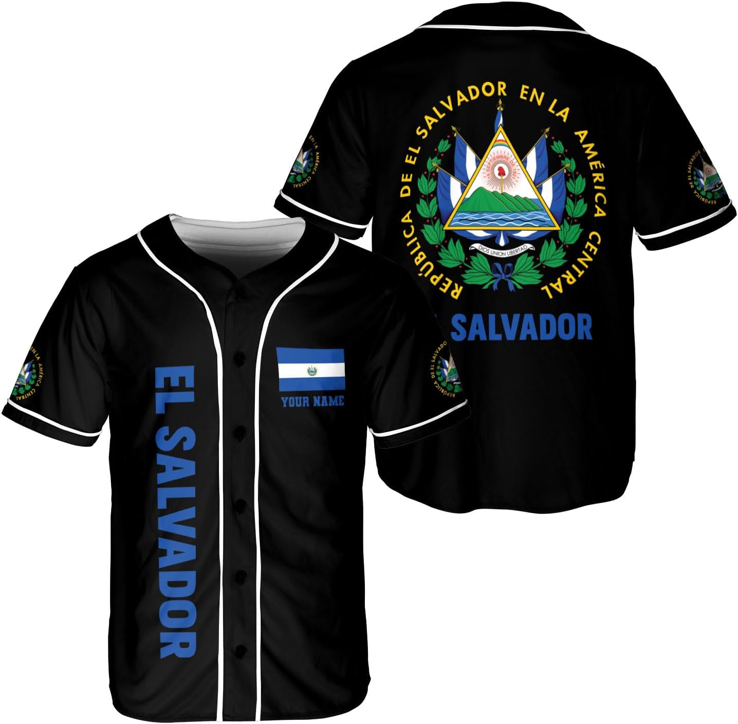 Parvii Personalized El Salvador Baseball Jersey - Proud El Salvador Shirt for Men