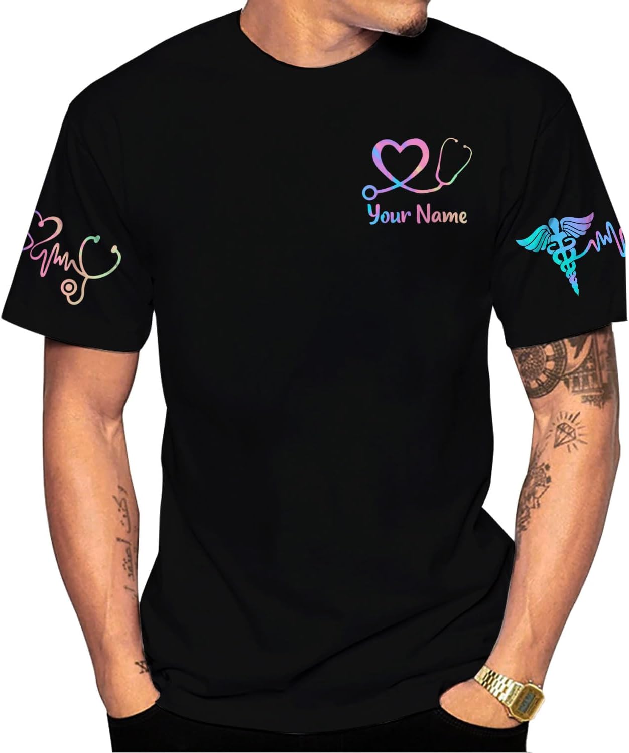 MoonArt Personalized Name Nurse Shirt Nurse Gifts Nurse Graduation Gift Funny Nurse T-Shirt Gift Nursing Emergency Shirts