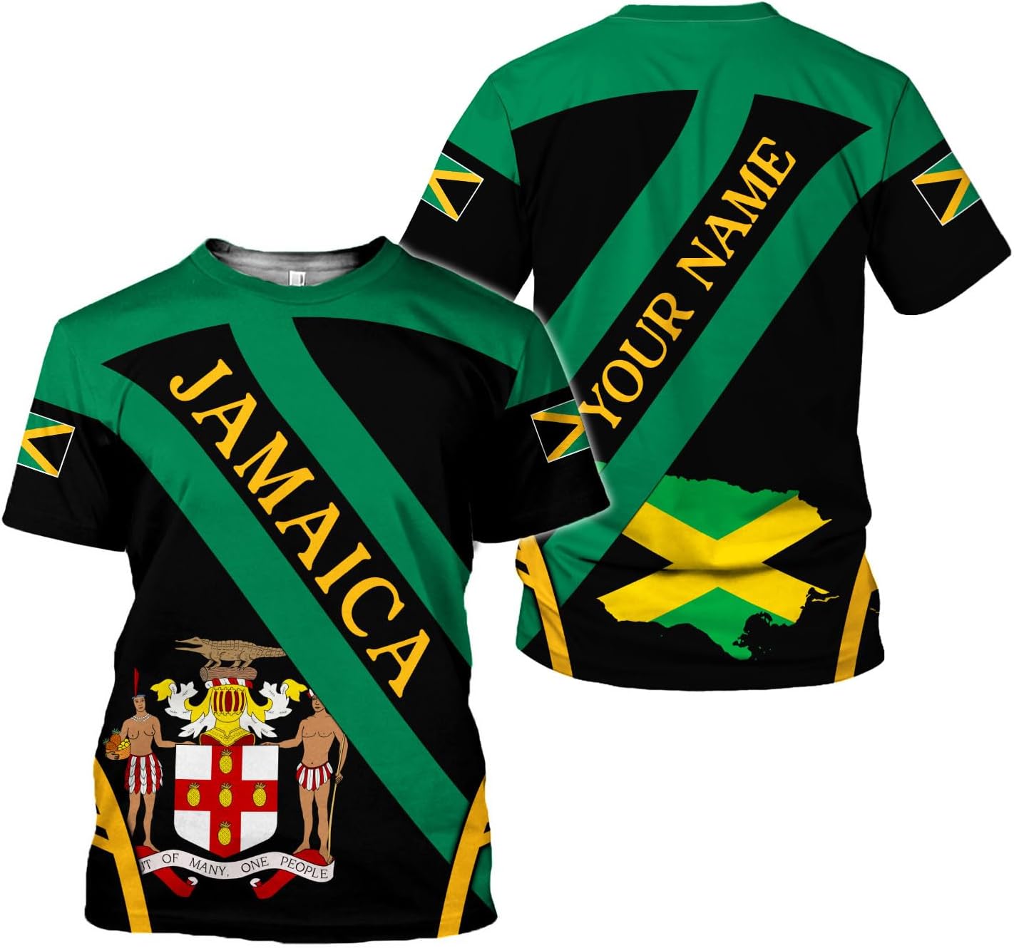 Personalized Jamaica Shirt Custom Jamaica Flag Lion Shirt for Men and Women, Jamaican Pride T-Shirt, Jamaica Tshirt Jamaicana