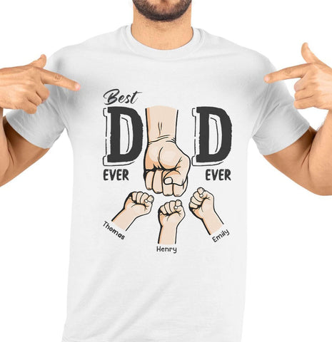 Personalized Dad Shirt, Custom Daddy Shirts for Men, Kids Hold Grandpa Hand Shirt Grandpa Shirt, Gifts for Father Day