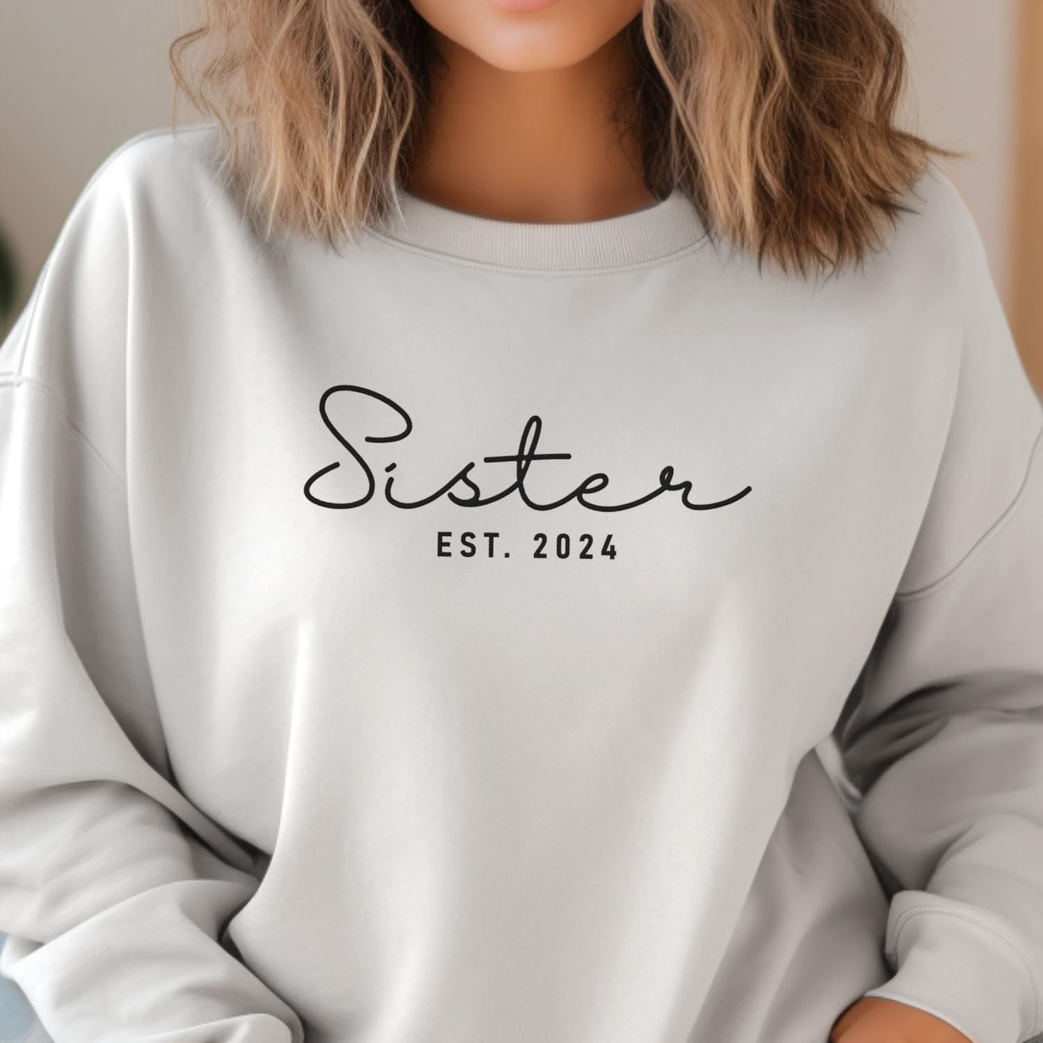 Sister Personalized Embroidered Sweatshirt, Big Sis, Little Sister Hoodies, Gifts For Sister, Sister Siblings Matching Shirt