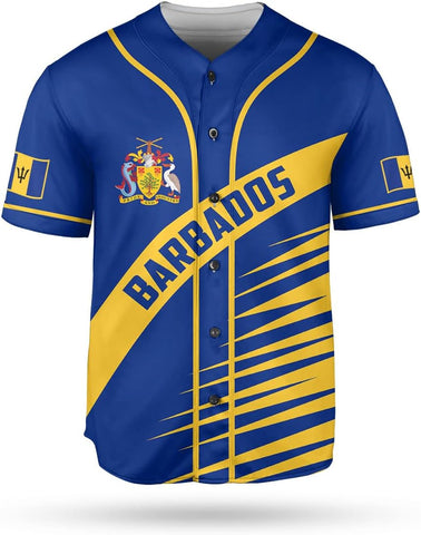 Podagree Personalized Barbados Baseball Jersey Shirt, Bajan Flag Jersey, Barbados Jersey for Men and Women Jersey Bajan