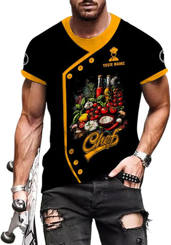 Custom Personalized 3D Chef Shirt Gifts for Lover
