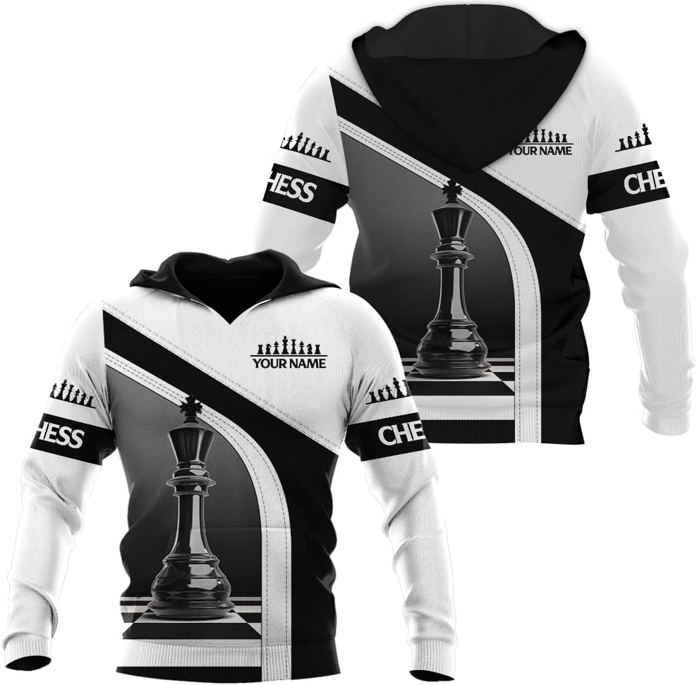 Personalized Name Chess 3D Full Color Shirt, Custom Name Chess 3D Shirt for Men, Women, Chess Lover, USA Chess Shirt