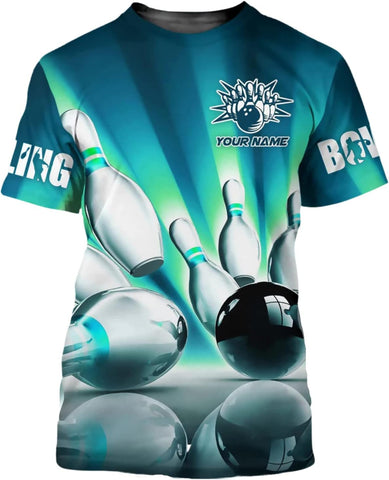 Personalized 3D All Over Print Bowling T Shirt, Men Bowling Shirts, Women Bowling Tshirt, Bowling Team Uniform, Bowling