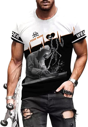 Personalized Welder Shirt Custom Welder Shirts Welding 3D T Shirts Welder Tshirt for Men and Women
