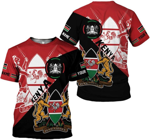 Personalized Kenya Flag 3D Shirts - Kenyan Pride Gift