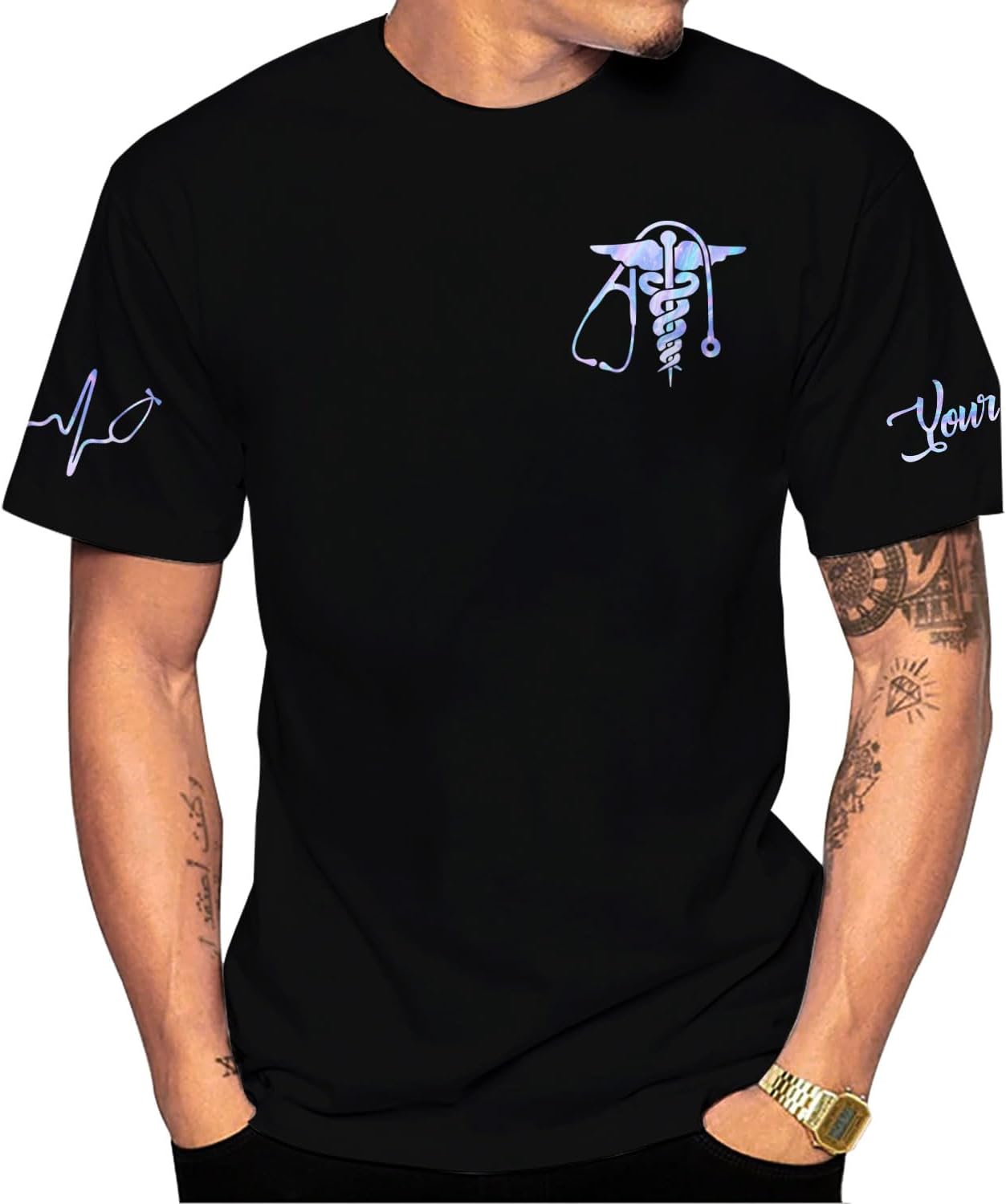 MoonArt Personalized Name Nurse Shirt Nurse Gifts Nurse Graduation Gift Funny Nurse T-Shirt Gift Nursing Emergency Shirts