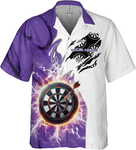 Personalized Name Darts 3D Hawaiian Shirt Unisex S-5XL Gift for Darts Player Dart Shirts for Men Custom Darts Shirts for Men