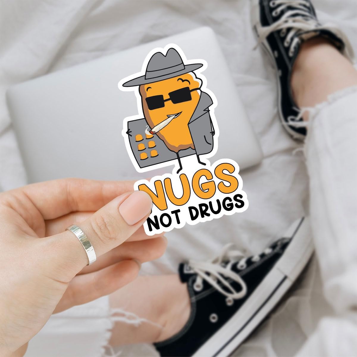3 Pcs Nugs not Drugs Sticker, Funny Nugs Not Drugs Chicken Nugget Dealer Stickers Chicken Nuggets Sticker Nugs not Drugs Bumper Decal, nug not Drugs Stickers for Laptop Bottle Phone Car Helmet 3"x3"