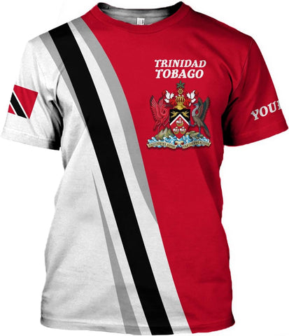Artparel Personalized Trinidad and Tobago Shirt Trinidad and Tobago Coat of Arms Flag ShirtsTrinidad and Tobago Crest