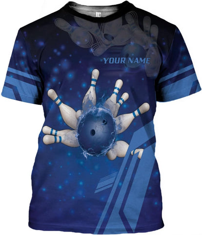 Pretyprints Personalized Bowling Shirt - Custom Bowling Gift for Women & Men