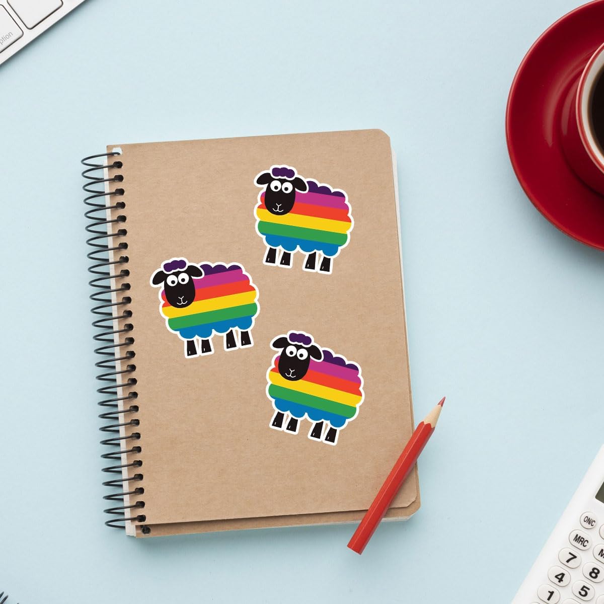 (3pcs) Rainbow Sheep of The Family LGBT Pride Sticker, Sheep Stickers, Funny Gay Stickers, Sarcastic Water Bottle Stickers- Vinyl Stickers 3'' for Laptop Phone Car Window Helmet