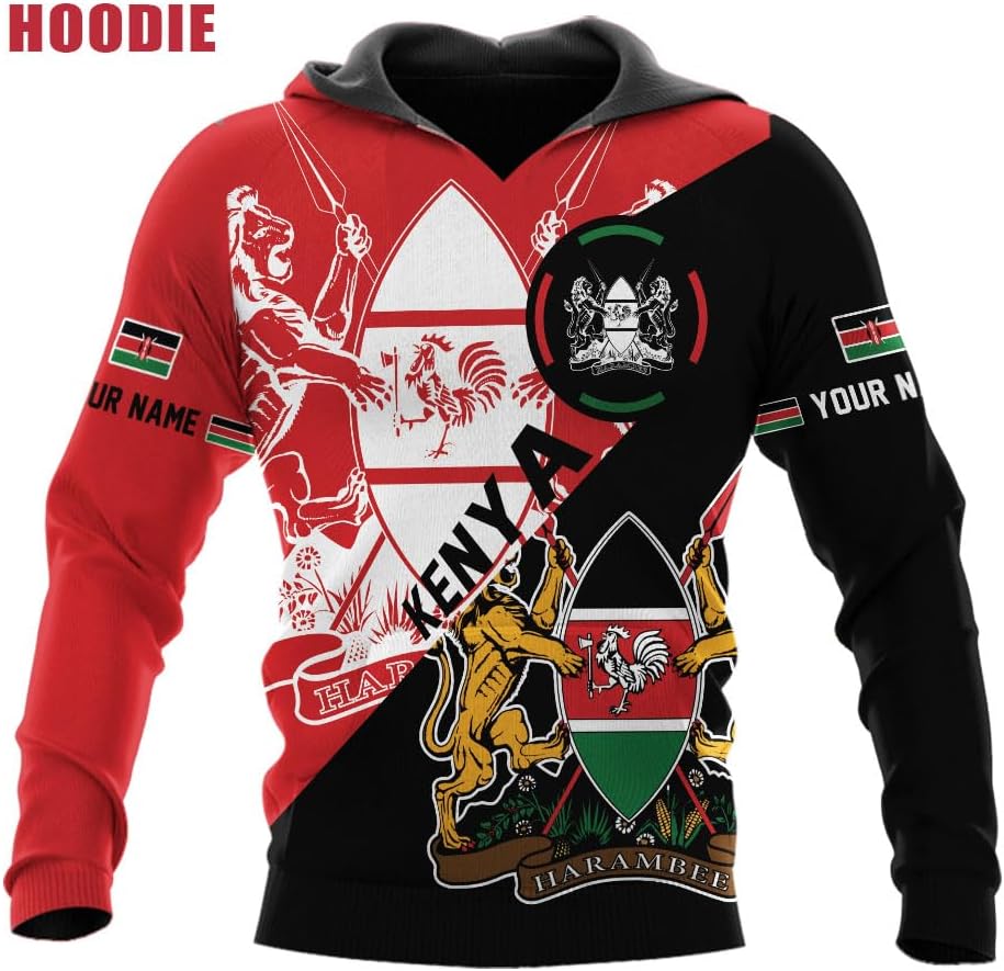 Personalized Kenya Flag 3D Shirts - Kenyan Pride Gift