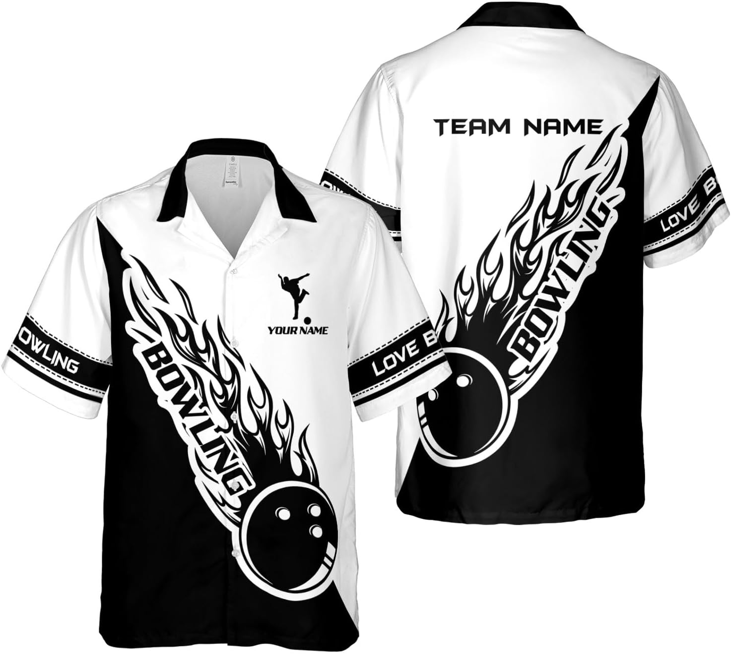 Mostprints Personalized Name Bowling Hawaii Shirts for Men and Women 3D, Bowling Shirts for Team Bowling, Bowling Shirts Gift