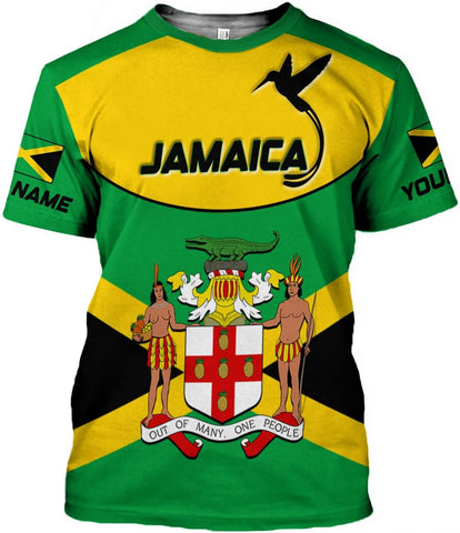 MoonArt Personalized Jamaica Shirt Custom Jamaica Flag Lion Hoodie for Men and Women, Jamaican Pride T-Shirt, Jamaicana