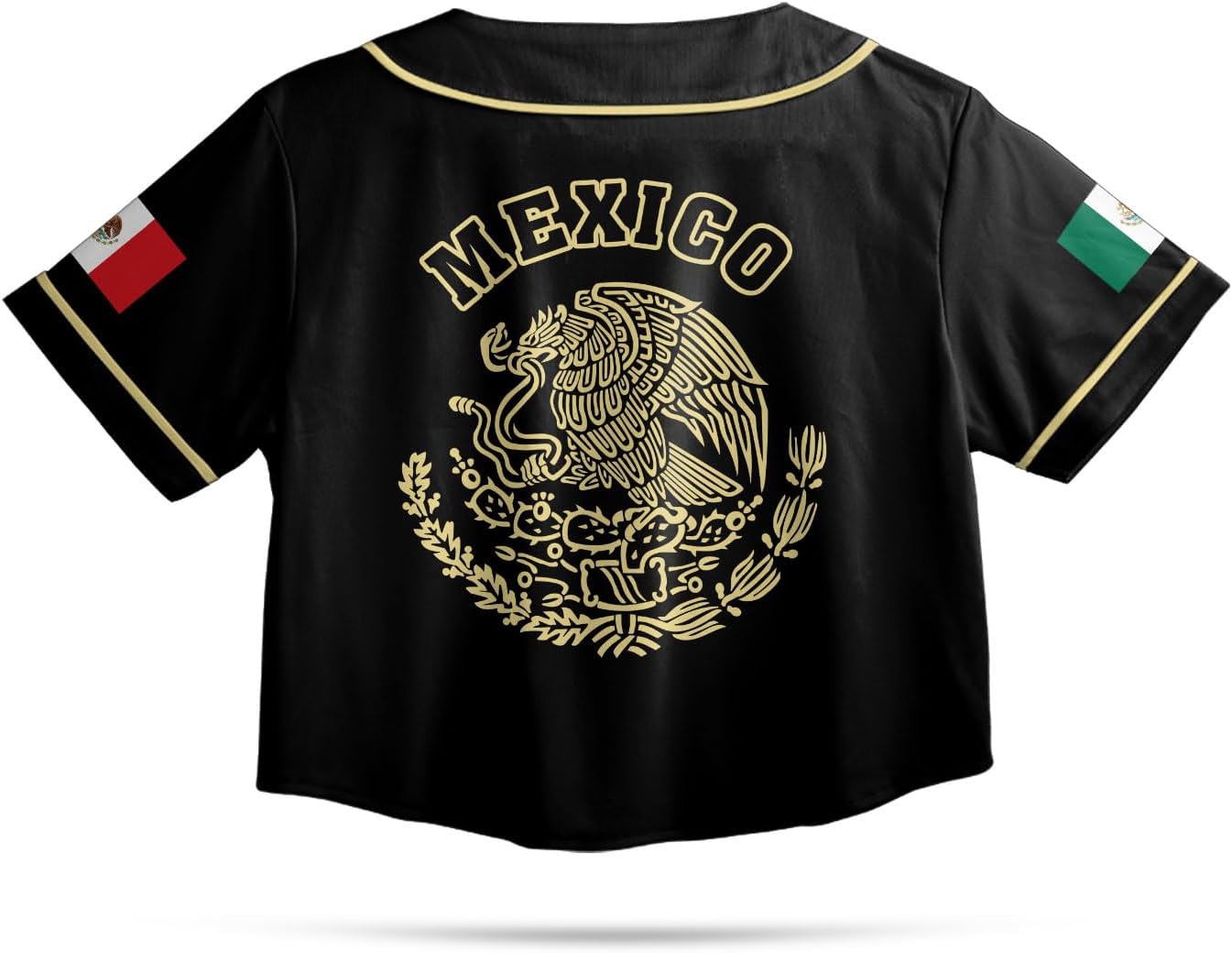 Custom Mexico Flag Crop Top Baseball Jersey Shirt Woman Playeras De Mexico 3D Personalized Mexican Jersey Shirts for Women