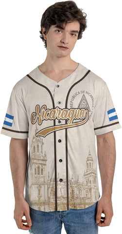 Personalized Nicaragua Baseball Jersey, Custom Nicaragua Baseball Jersey for Men & Women, Nicaraguan Camisas Shirt