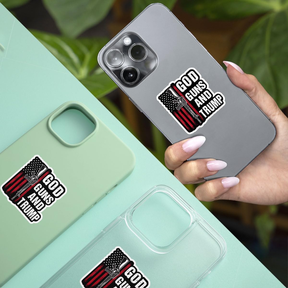 3 Pcs God Guns and Freedom Sticker – Patriotic Conservative Second Amendment Vinyl Decal Waterproof for Laptop, Tumbler, Water Bottle, Toolbox, Car Bumper – Gift for Gun Owners & Veterans – 3 Inch