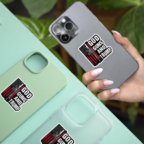 3 Pcs God Guns and Freedom Sticker – Patriotic Conservative Second Amendment Vinyl Decal Waterproof for Laptop, Tumbler, Water Bottle, Toolbox, Car Bumper – Gift for Gun Owners & Veterans – 3 Inch