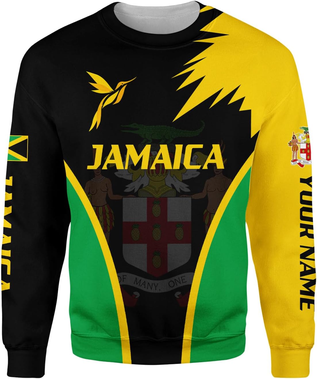Leprints Personalized Jamaica Hoodie Camisa Jamaica Hoodies Jamaica Sweaters Shirts Men & Women Jamaican Pride Shirt Gifts